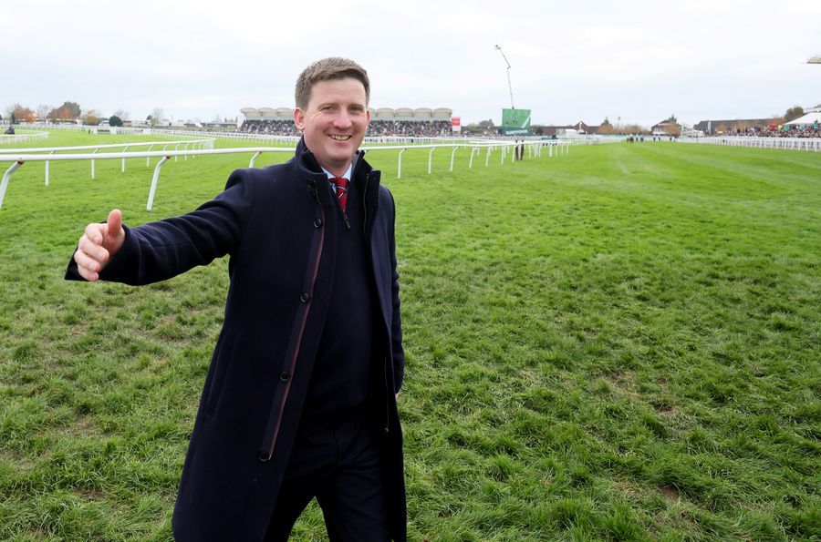 Neil Mulholland trainer of Transmission after winning The Steel Plate Sections LTD Amateur Jockeys Handicap Chase Cheltenham 16 11 24 Healy Racing