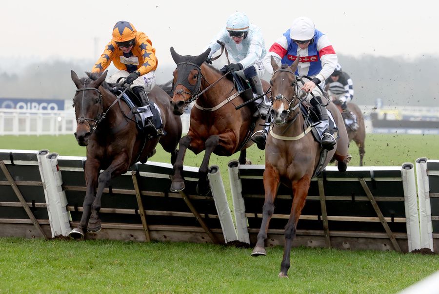 Ascot 18-January-2025Take No Chances and Kielan Woods (left) win from Kargese and Ooh Betty for trainer Dan Skelton.Healy Racing