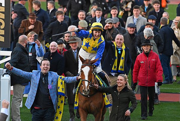 12 3 25 Cheltenham Bambino Fever and Jody Townend won the  Champion Bumper