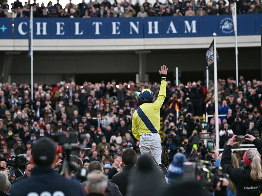 Cheltenham 12-March-2025 Marine Nationale and Sean Flanagan win The Queen Mother Champion Chase.Healy Racing