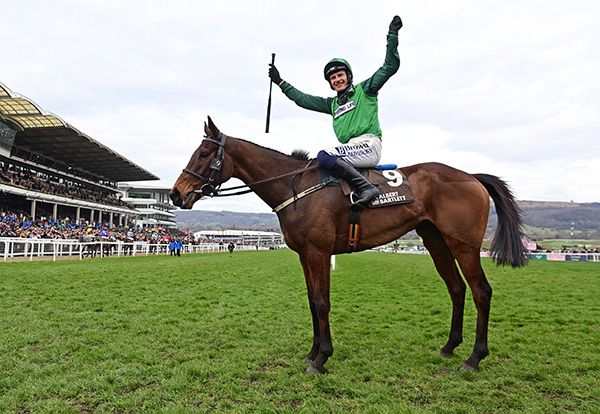 14-3-25 Cheltenham.Jasmin De Vaux and Paul Townend won the Albert Bartlett Novices' Hurdle (Grade 1).Healy Racing Photo