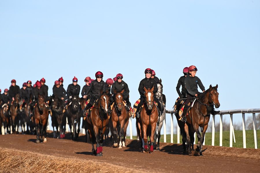 Kyprios (second right, white face and Dean Gallagher)