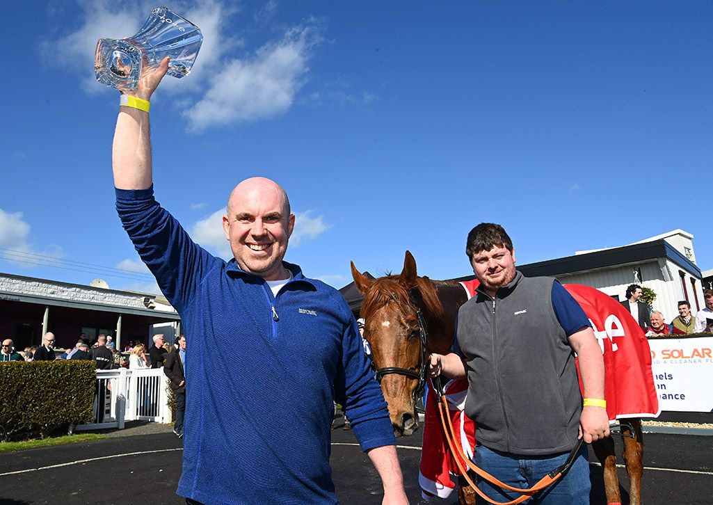 Niall Hennessy, left, groom Stephen Donovan and Lilian Bland