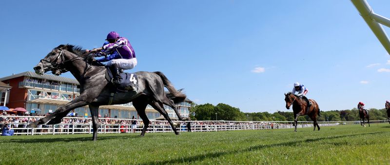 Puppet Master winning the Lingfield Derby Trial under Ryan Moore in May 2025