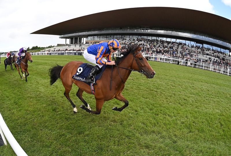 Curragh 25-May-2025 Tattersalls Irish 1000 GuineasLake Victoria and Ryan Moore win for owners Coolmore and trainer Aidan O'Brien.Healy Racing