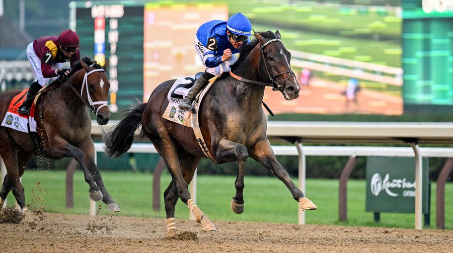 Sovereignty and Junior Alvarado won the Belmont Stakes for trainer Bill Mott