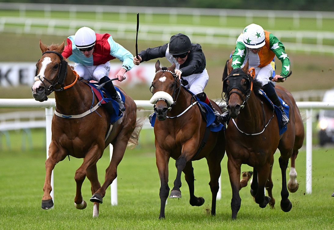 Facethepuckout (centre) and Colin Keane