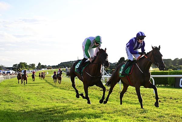 Stede Bonnet and Josh Williamson (purple silks) lead home Garahon and John Gleeson