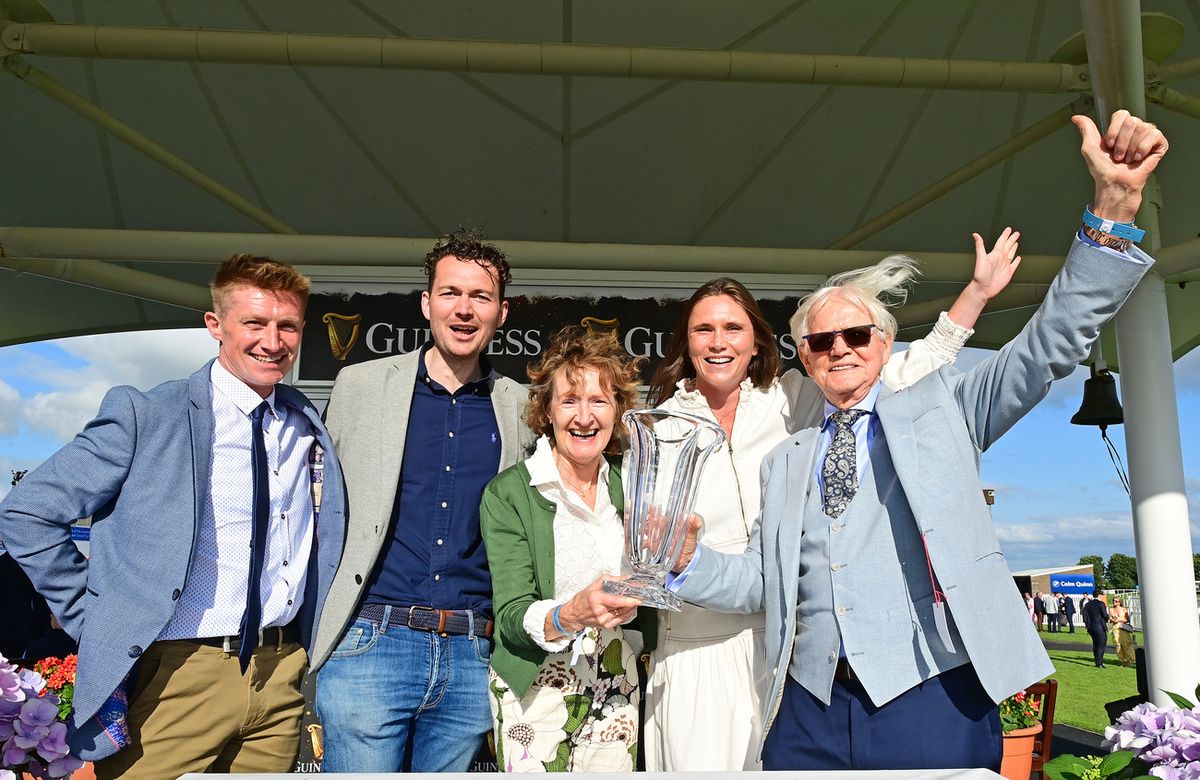 Galway 31-July-2025Frankie John and Harry Swan win for owners Mary Hogan and John Mahon and trainer Denis Hogan.Healy Racing