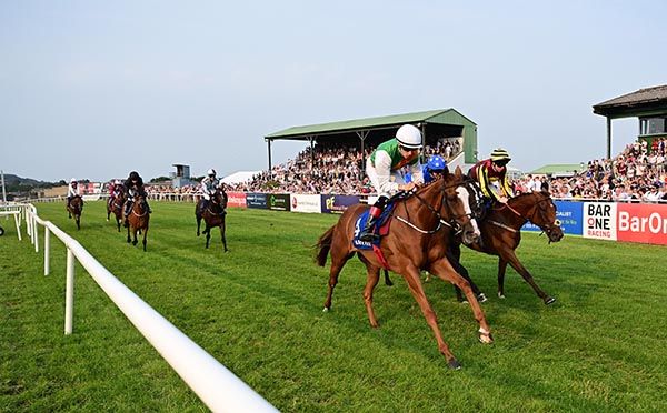 Stepdance, near side, gets the victory