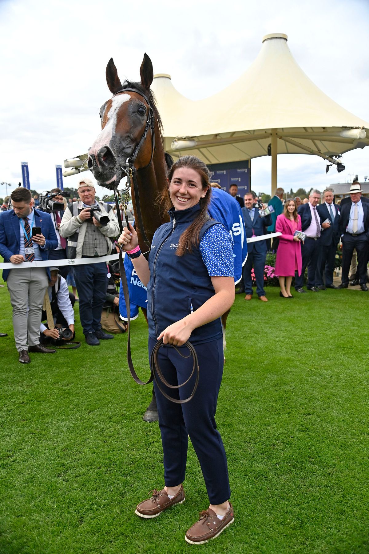 Minnie Hauk with groom Siobhan Bergin 