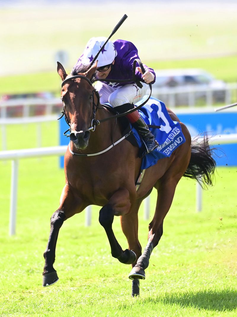Power Blue and David Egan winning the Group 1 Phoenix Stakes at the Curragh