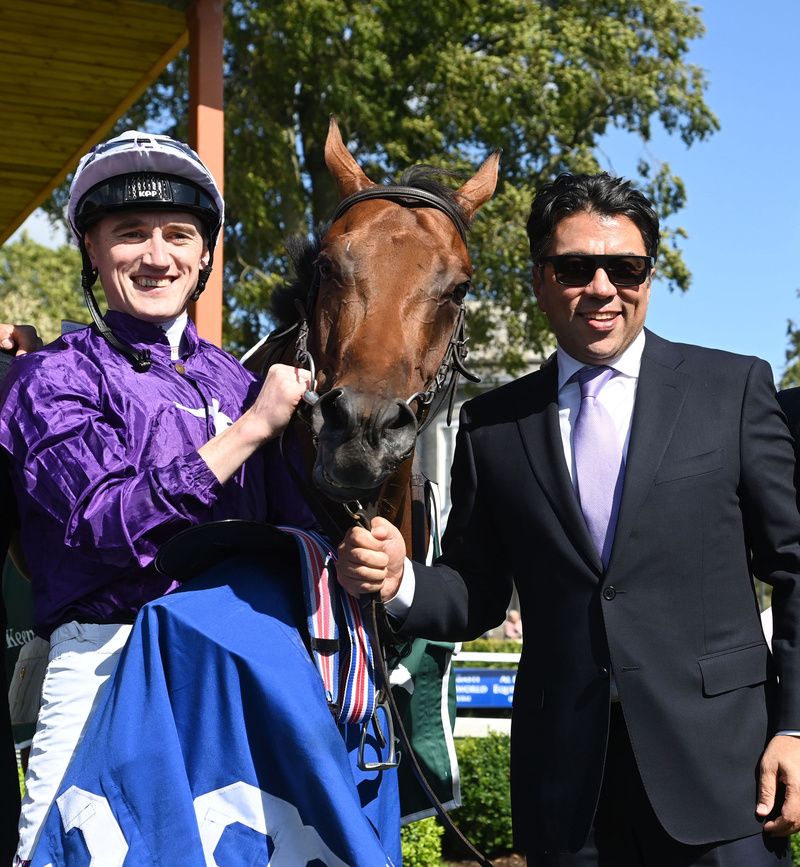 Kia Joorabchian (right) with Amo Racing's retained rider David Egan
