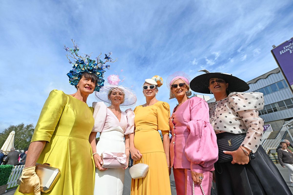 Leopardstown 13-September-2025Fashion and racegoers on arrival for Royal Bahrain Champion Stakes Day.Healy Racing