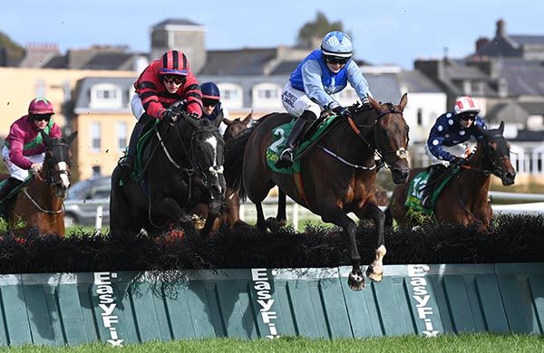 Pamper Lady (left) and Eoin Staples pictured on their way to victory