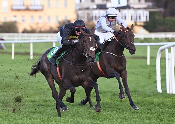 Casterly Rock and Eoghan Finegan (left) just hold off State Pension and Adam Ryan