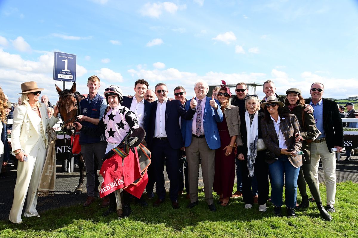 Heads Up and Mark McDonagh with winning connections at Listowel