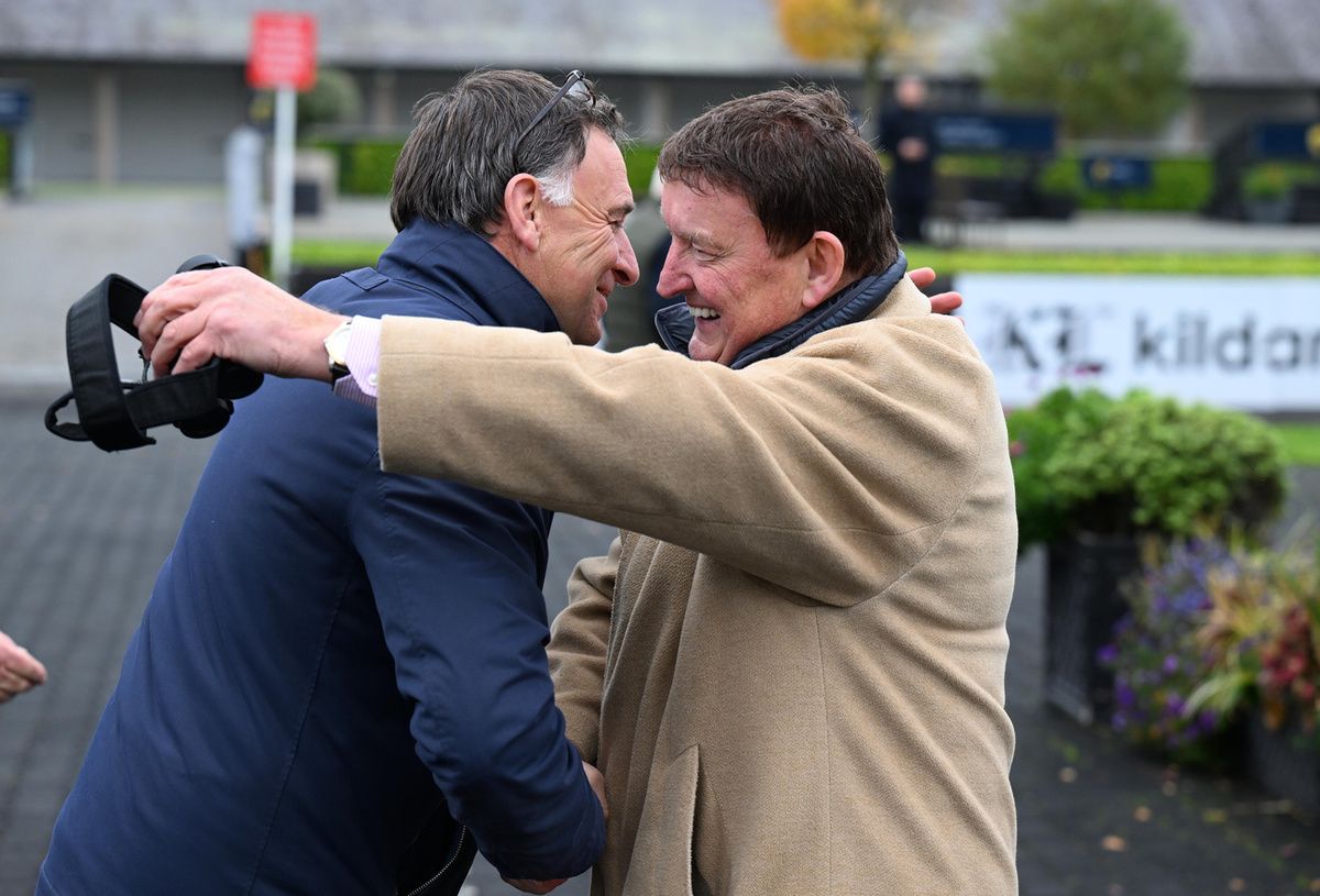 Trainer Henry de Bromhead and owner Basil Holian Healy Racing