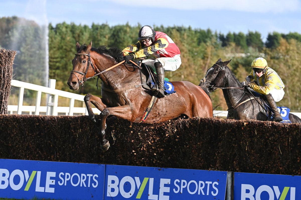 French Dynamite and Patrick O'Brien pictured on their  way to victory in the Munster National
