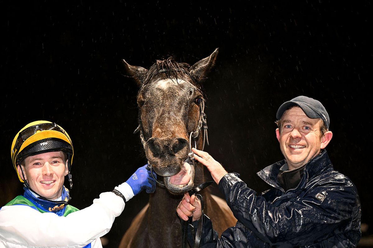 Quatre Bras with Colin Keane and trainer Richard O'Brien  