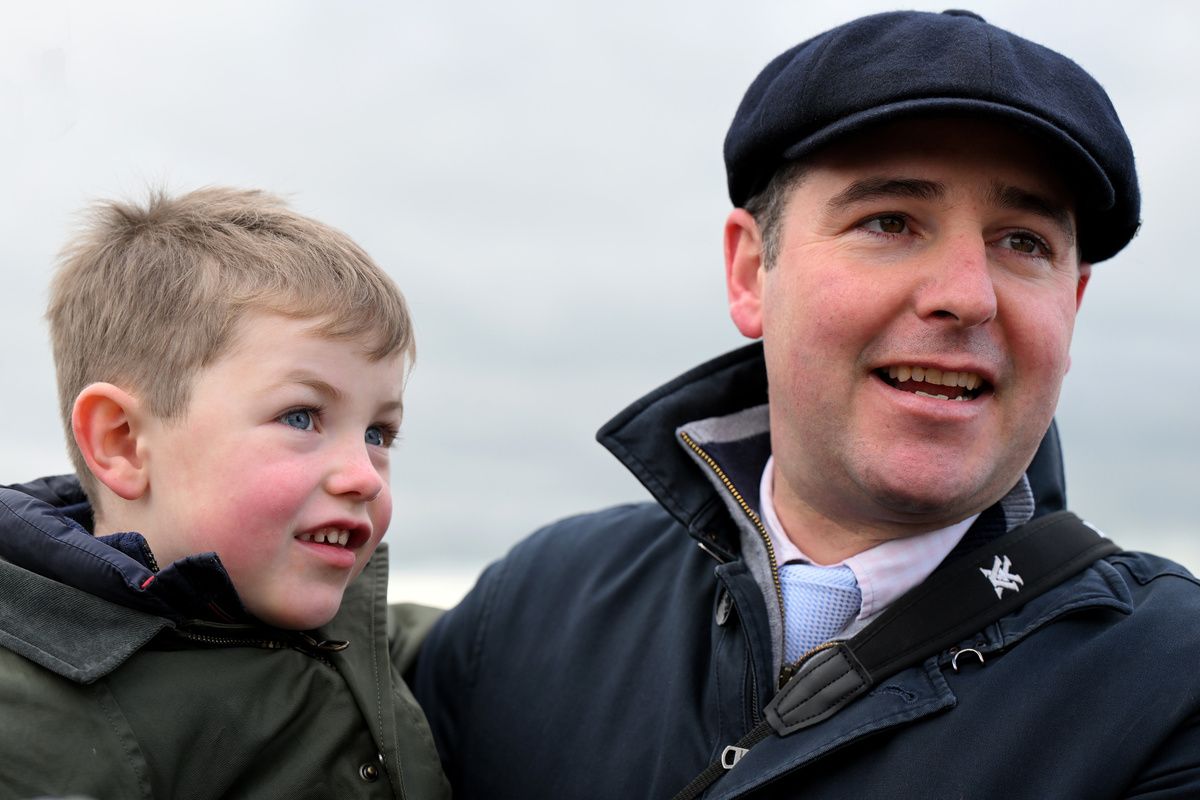 Ian Donoghue pictured with his son Theo