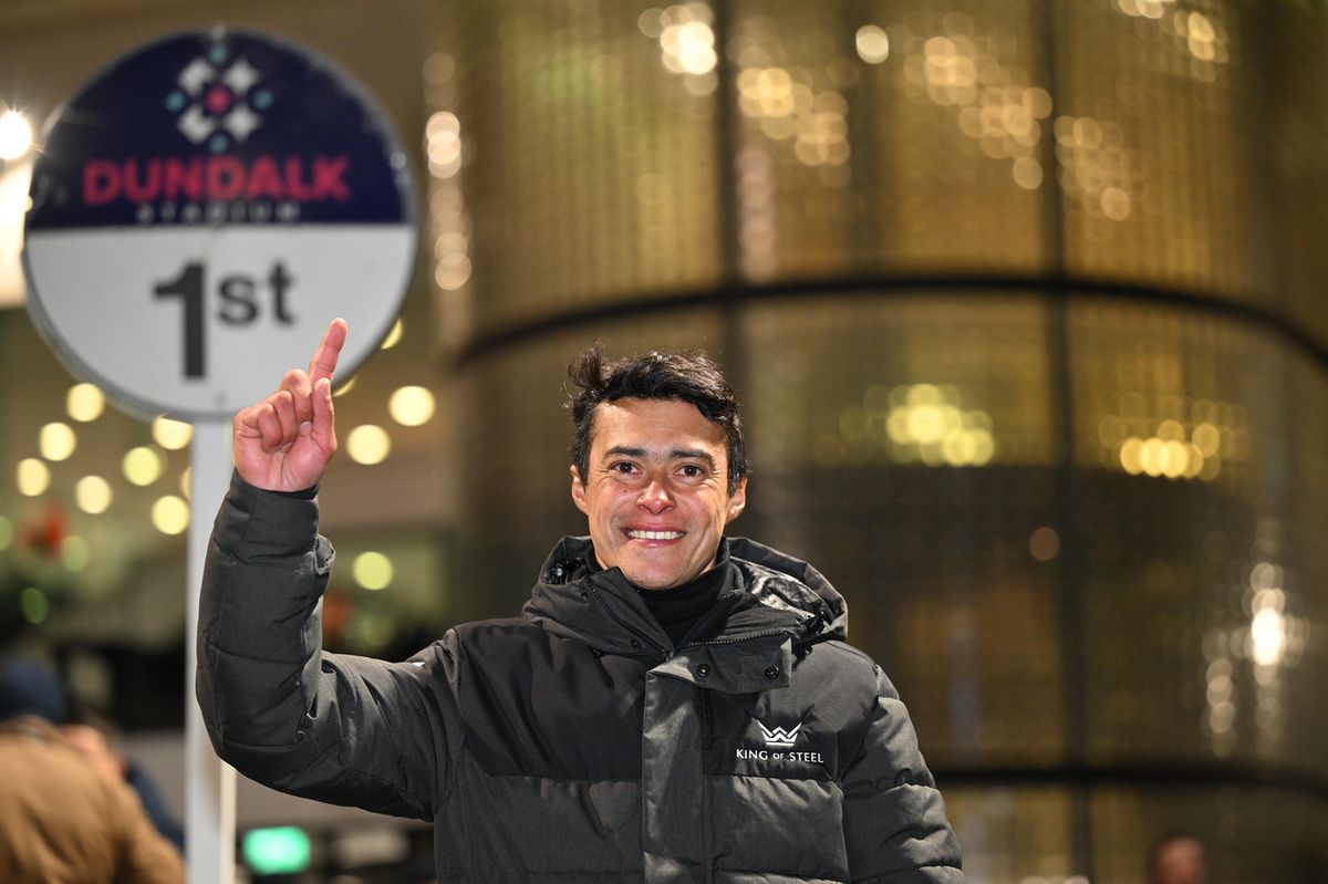 Robson De Aguiar celebrating his first winner with Bryant