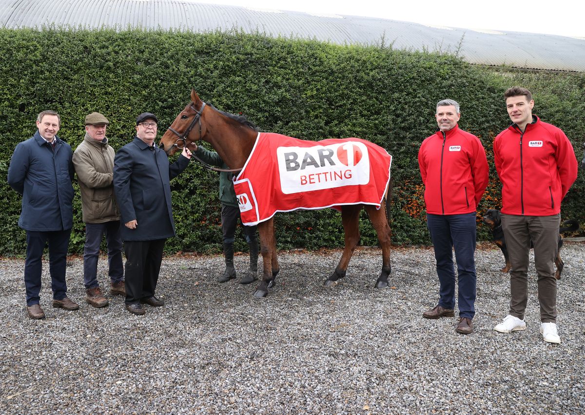 Ballyburn with John Sheridan, Willie Mullins, Barney O'Hare, Declan McCourt and Niall Grimley. Photo carolinenorris.ie