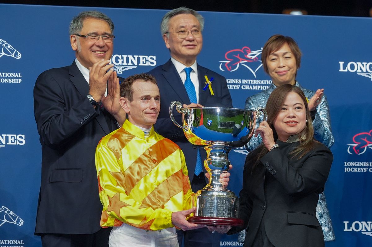 Happy Valley 10-December-2025Ryan Moore wins The Longines International Jockeys Championship.Healy Racing