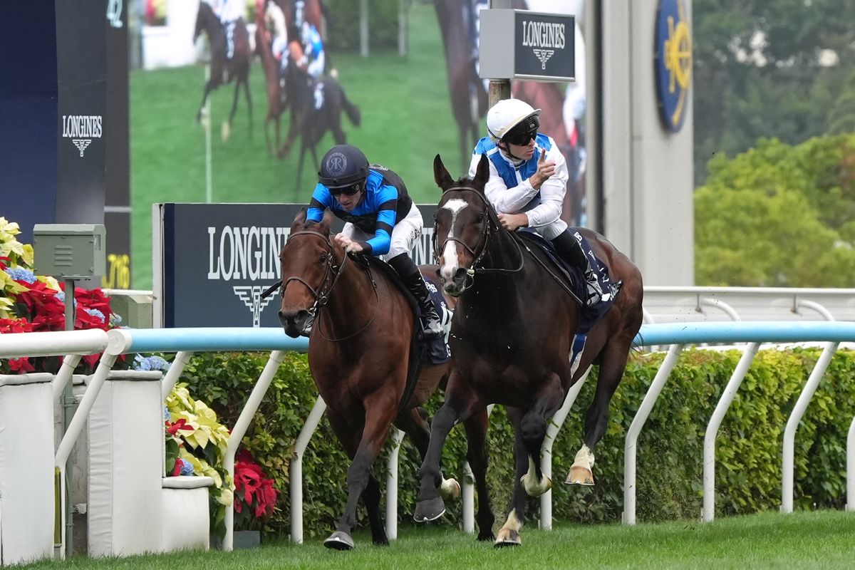 Sosie and Maxine Guyon (right) won at Sha Tin in December
