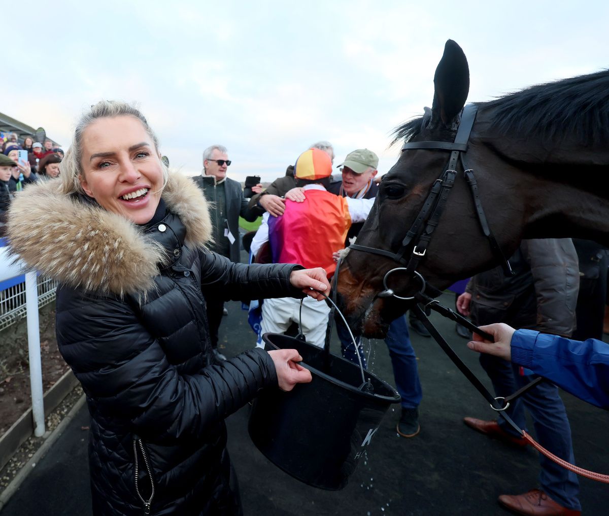 Chepstow 27-December-2025A happy Rebecca Curtis after Haiti Couleurs won The Welsh National.Healy Racing