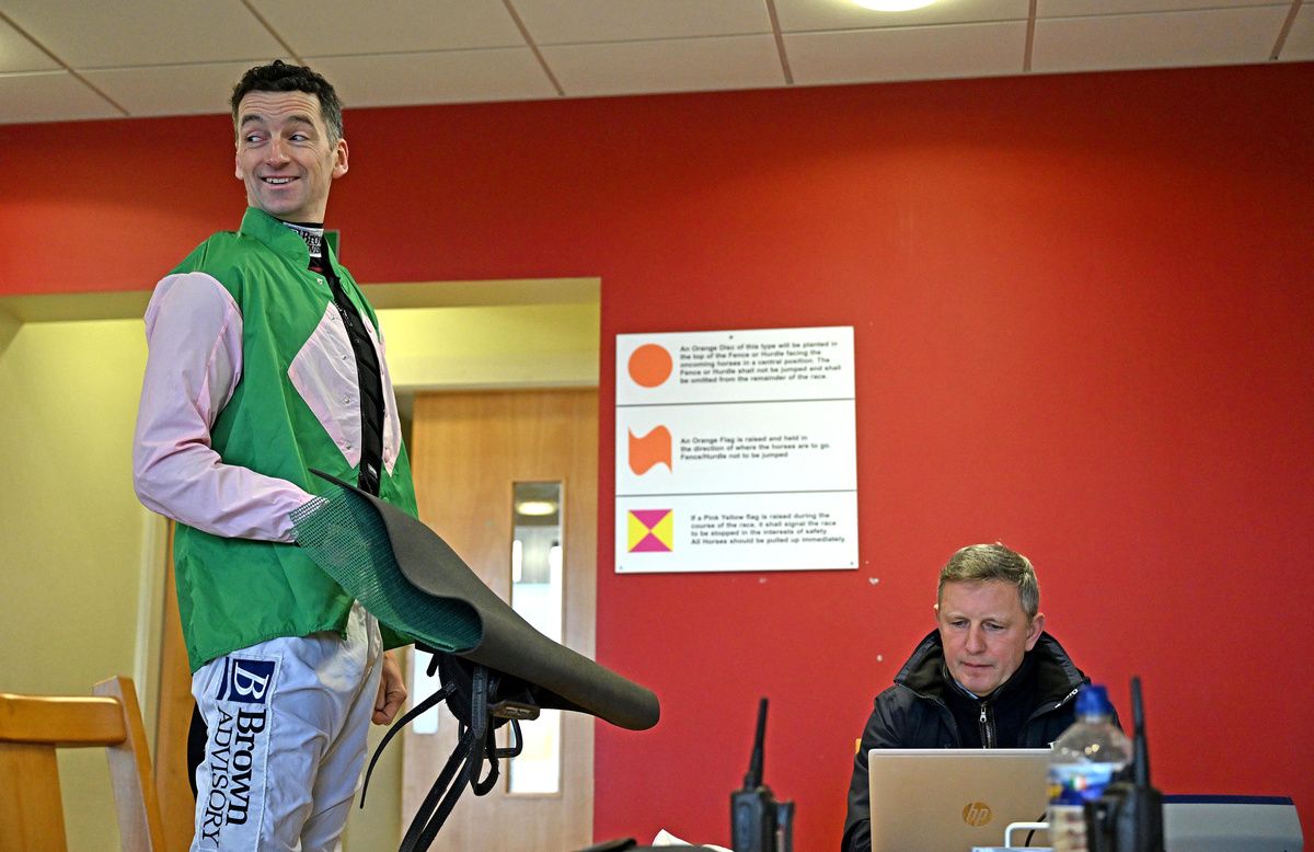 Jockey Patrick Mullins and David Maher