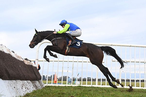 Eachtotheirown and Sean Flanagan jump the last 