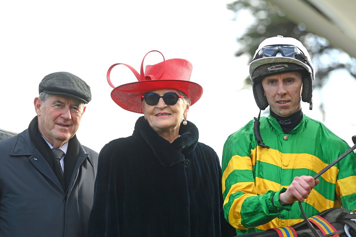 Leopardstown 1-February-2026Majborough and Mark Walsh win for owner JP McManus and wife Noreen and trainer Willie Mullins.Healy Racing