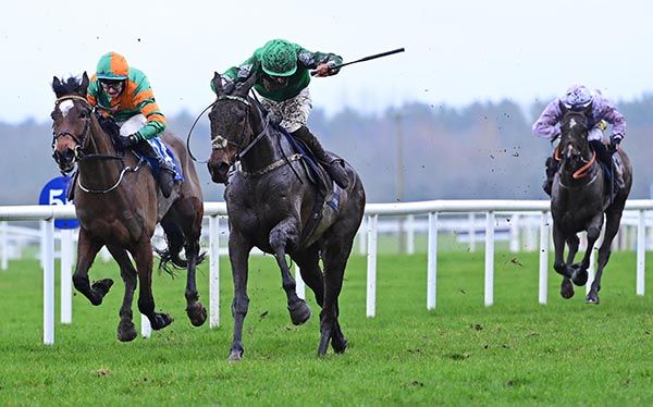 One Horse Army and Peter Smithers (green cap) beat Duce Bigalow (left)