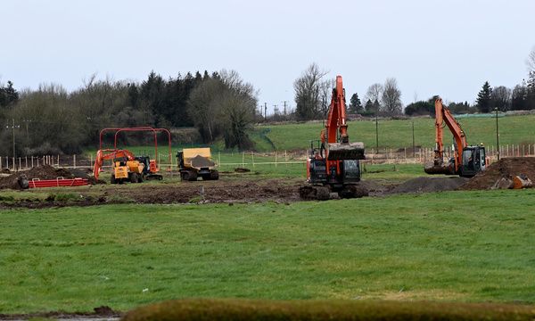 Tipperary racecourse last February, as work begins