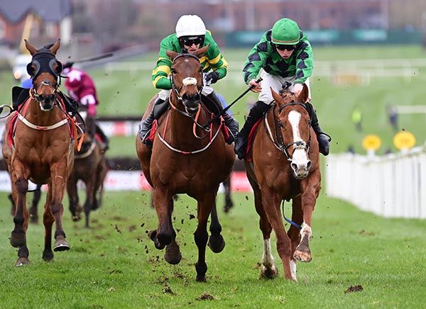 The Lovely Man (right) gets up to beat  Goraibhmaithagat