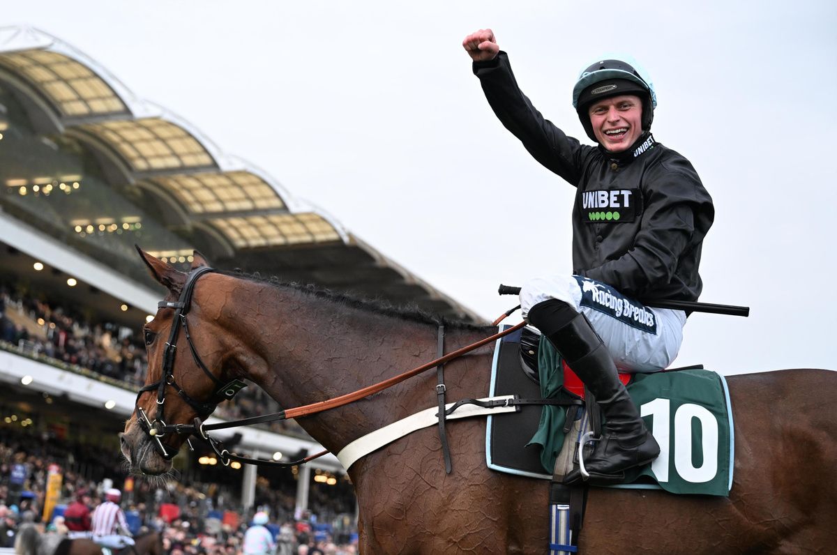 Holloway Queen and James Bowen after their victory at Cheltenham