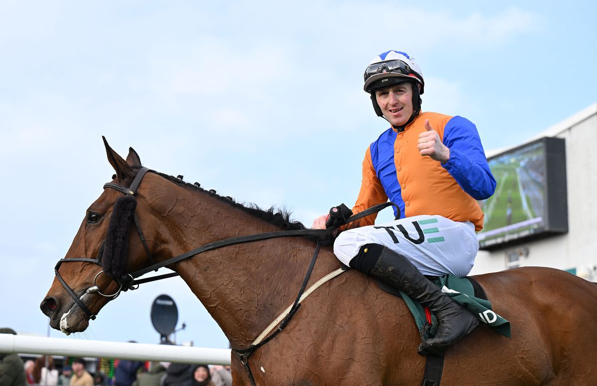 Ulster National winner Born Braver and Keith Donoghue. 