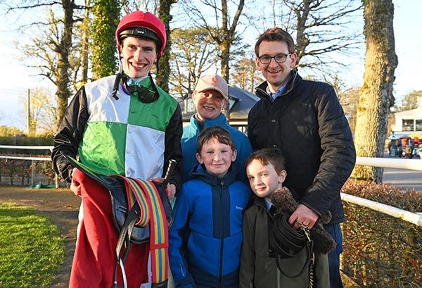 Donagh O'Connor with Gillian, Caolan, Donnacha and Luke Scott. 