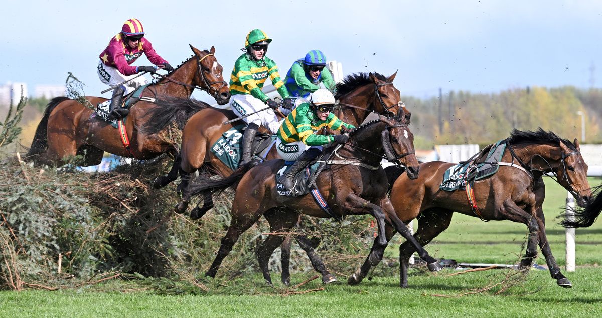 Aintree 11 April 2026 I Am Maximus and Paul Townend race way from the final fence to win The Grand National 