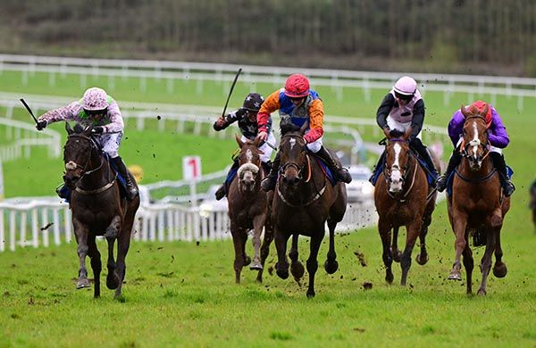 Sparkling Wit, left, wins by half a length