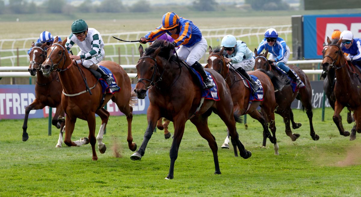 Newmarket 3 May 2026True Love and Wayne Lordan win 1000 Guineas for trainer Aidan O Brien from Evolutionist