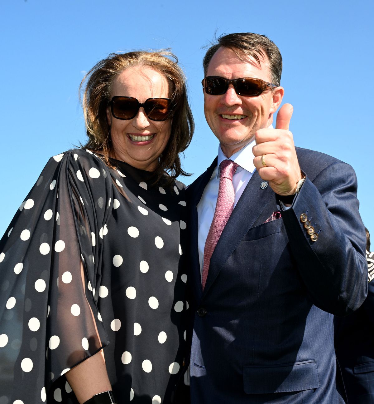 Aidan O Brien and his wife AnnMarie at the Curragh last month