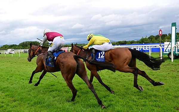 Larkins Lane (left) foils Ballinagaine Girl 