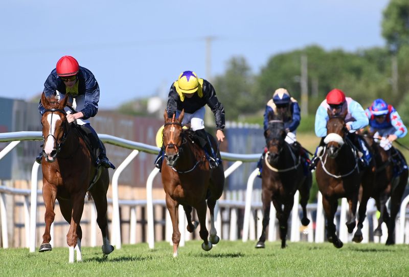 Down Royal 29 5 26 What About Us and Joey Sheridan win for trainer Joseph O Brien Healy Racing 