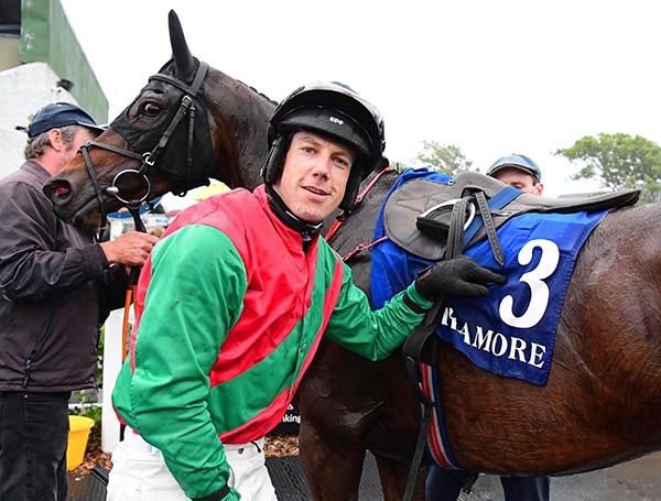 Brian Hayes rode his third winner of the day on Butch Coolidge