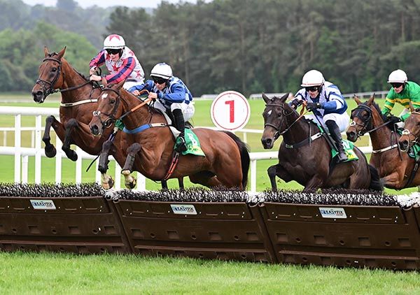Smackwater Jack (left) is headed at the last