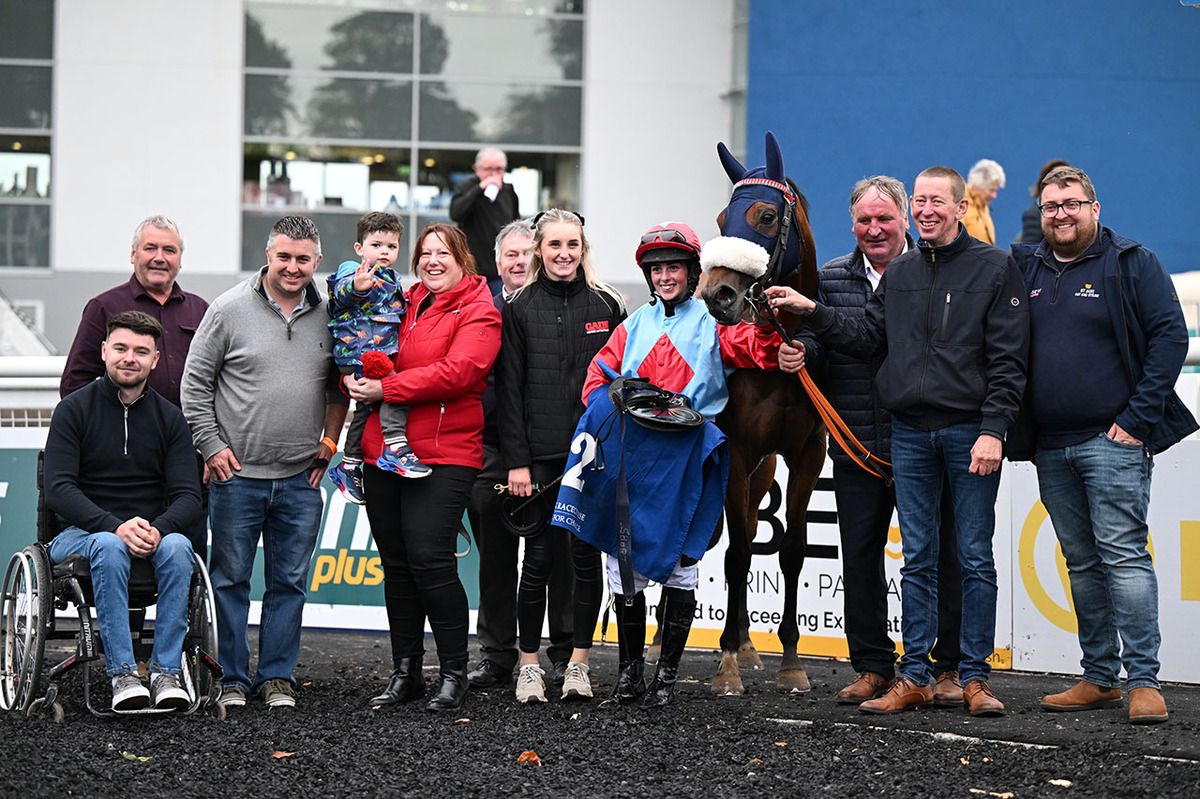 Connections of Limerick winner Our Lucky Lady. 