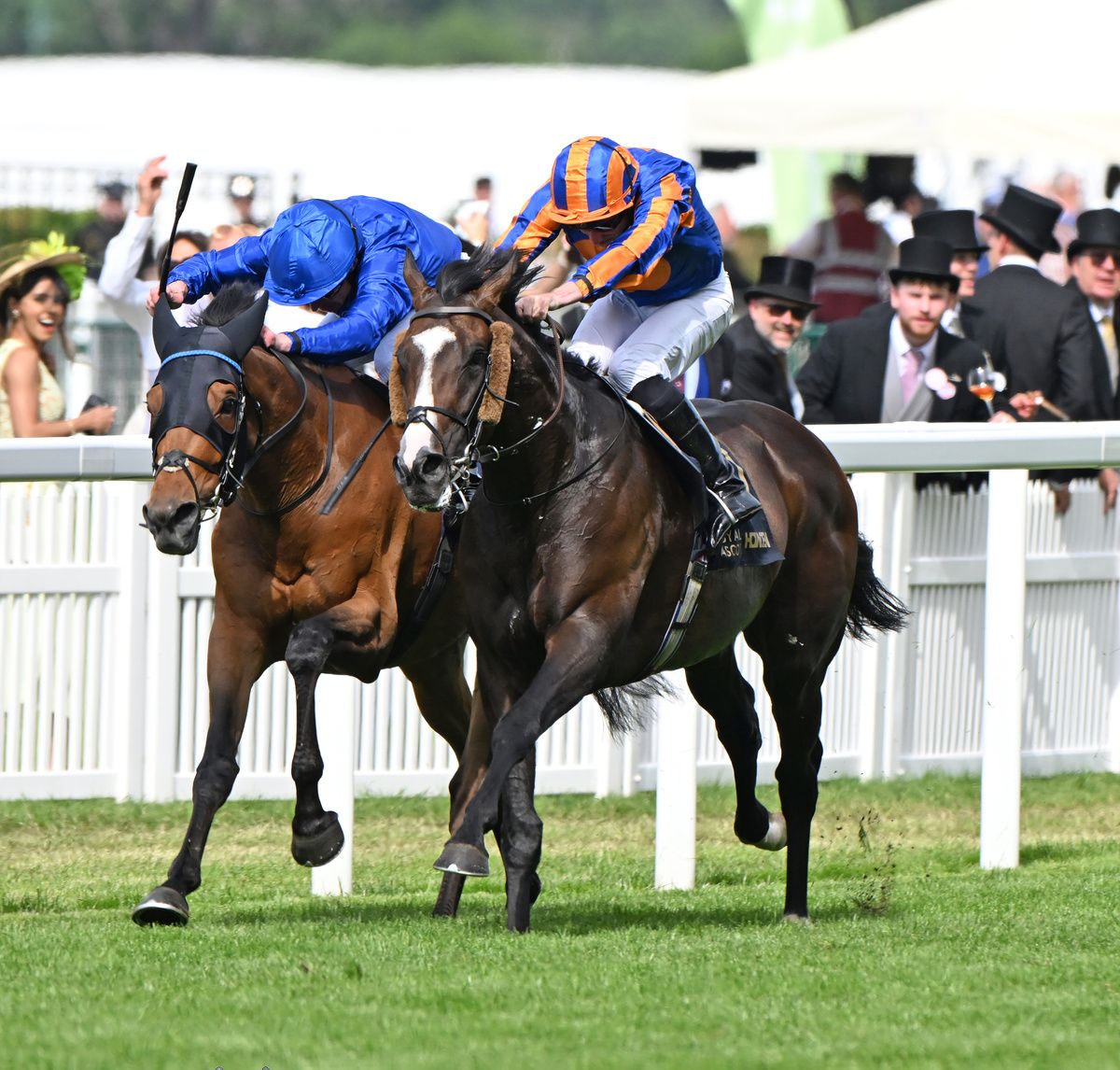 Scandinavia, near side, beating Trawlerman at Royal Ascot