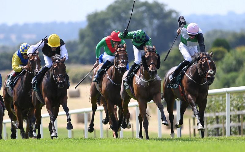 Another Nice'day and Orla Tynan (green cap) win for trainer Jenny Lynch at Navan